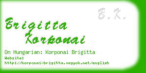 brigitta korponai business card
